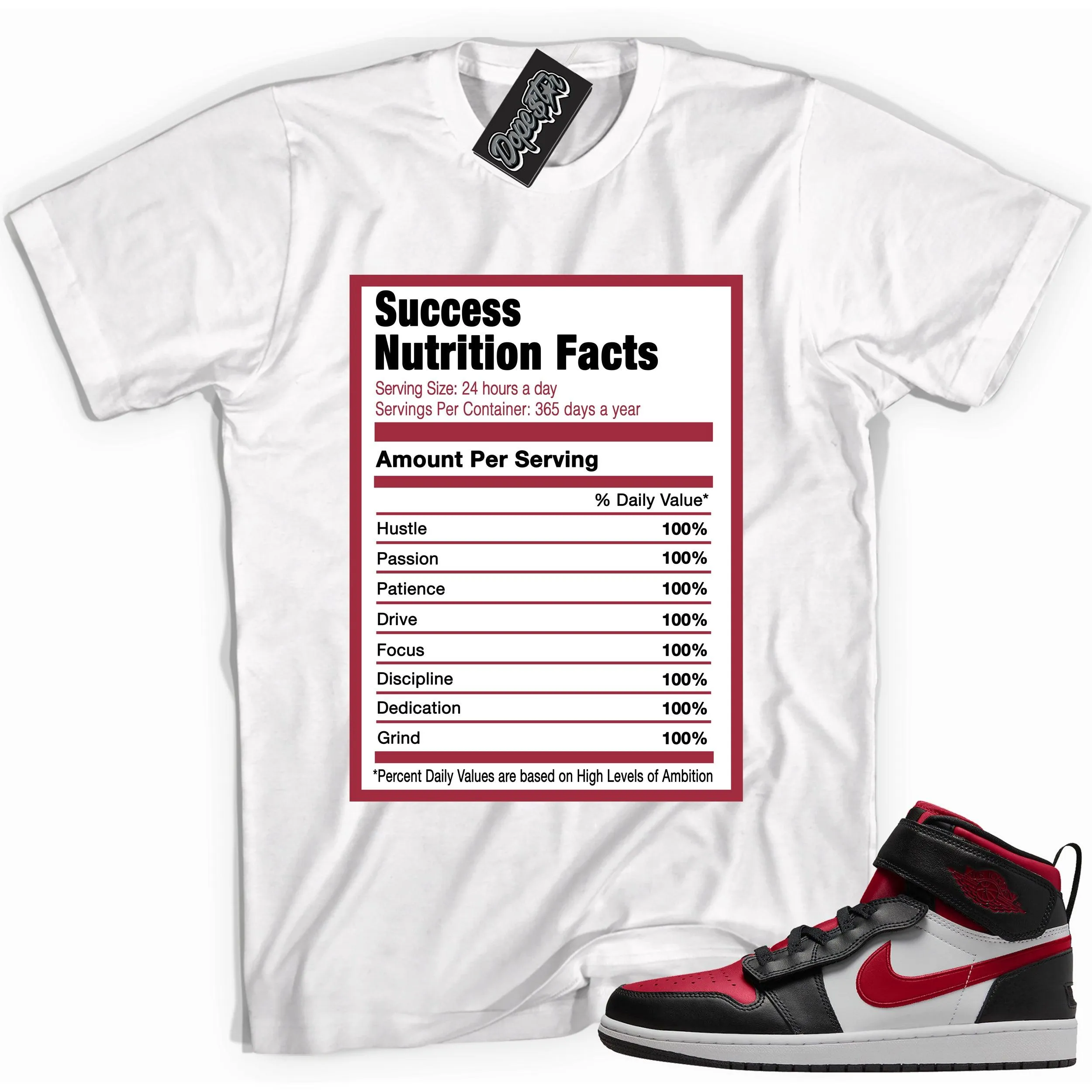 1 High FlyEase Black White Fire Red Shirt Success Nutrition