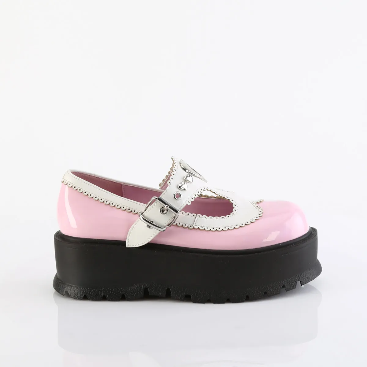 2 Inch Platform SLACKER-23 Baby Pink White