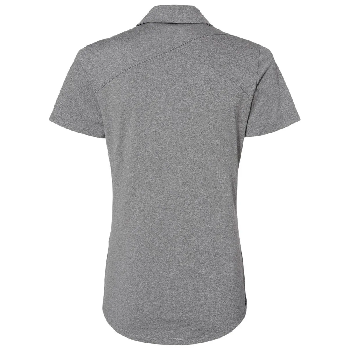 adidas Women's Grey Three Heather/Black Floating 3-Stripes Sport Shirt