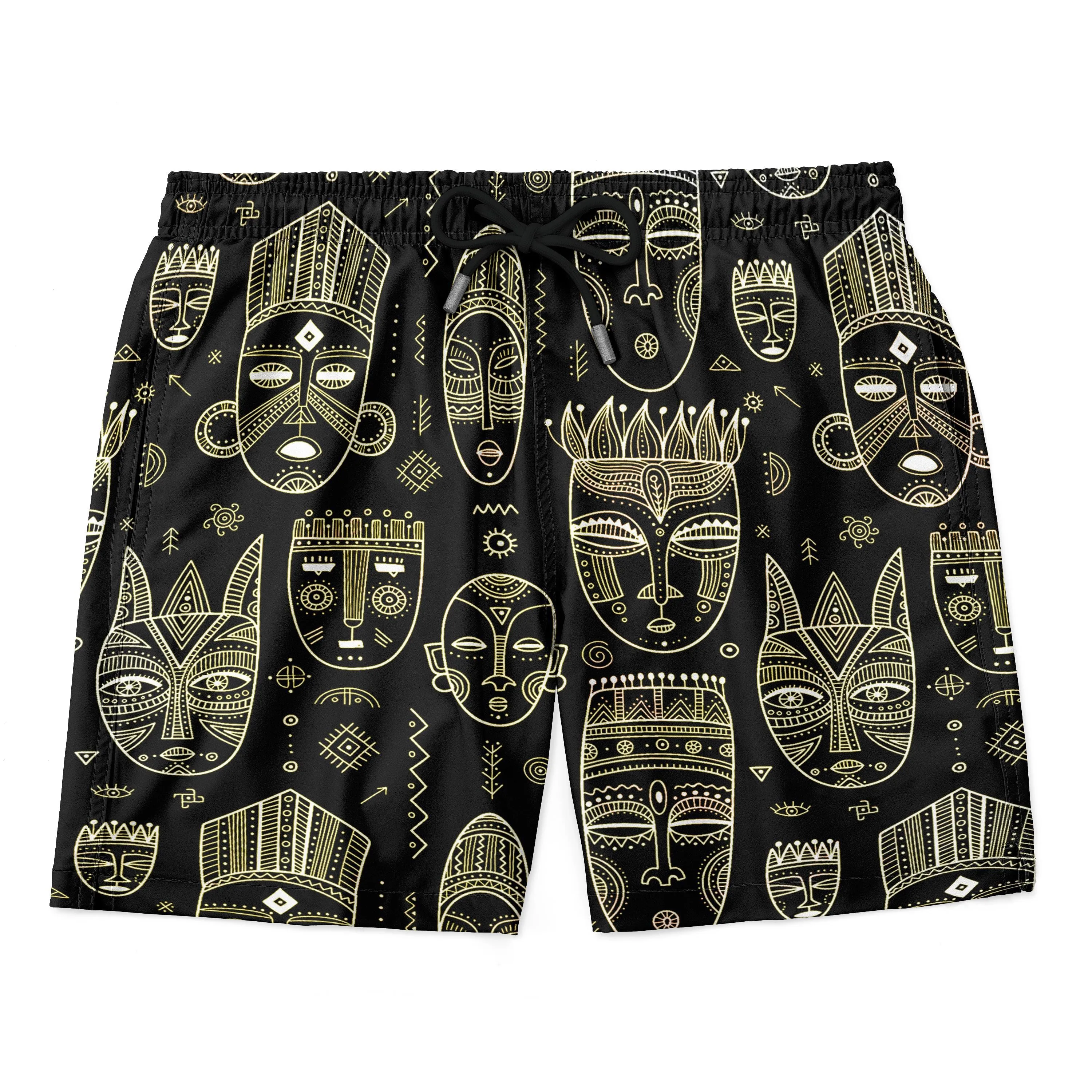 African Mask T-shirt and Shorts Set