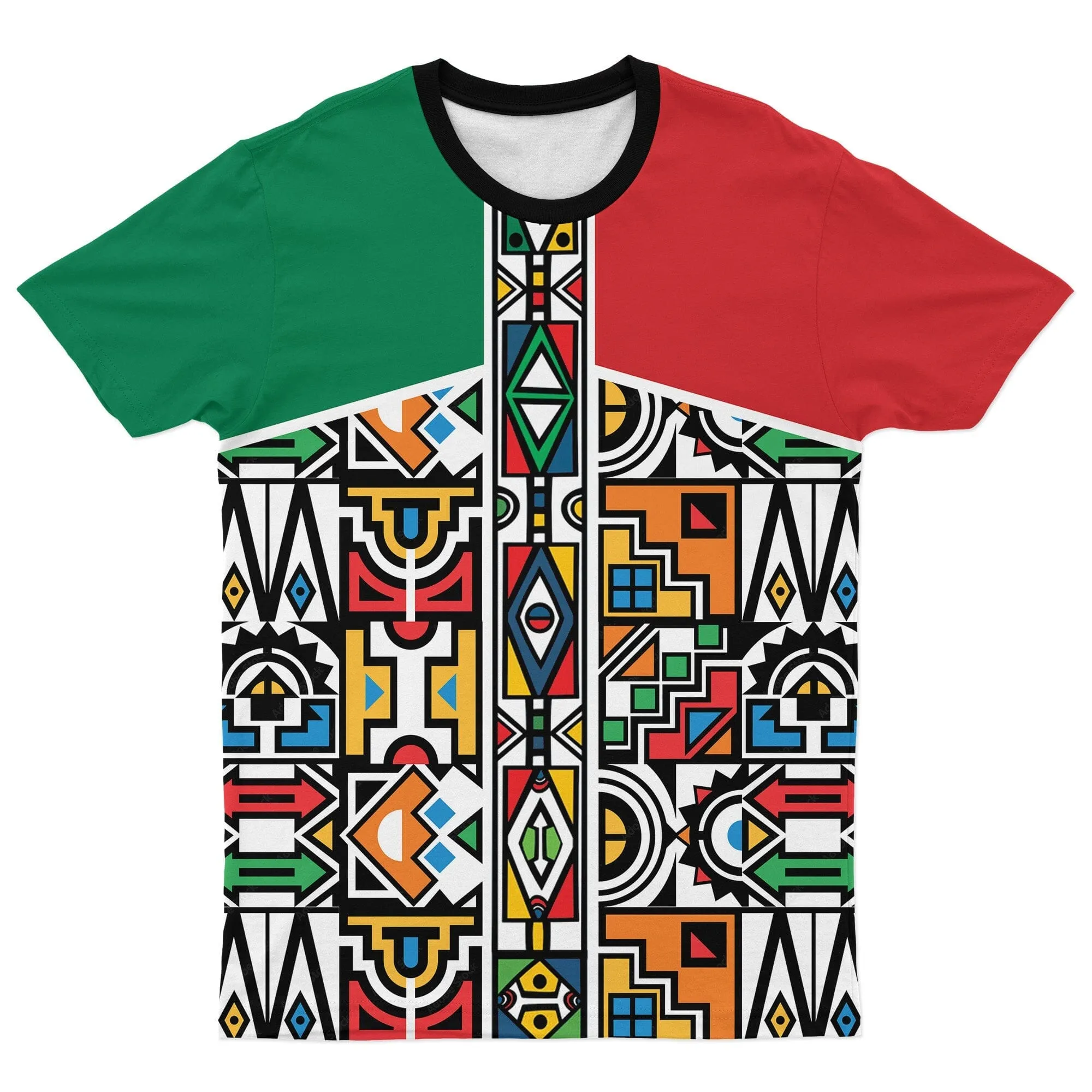 African Ndebele Pattern T-shirt and Shorts Set