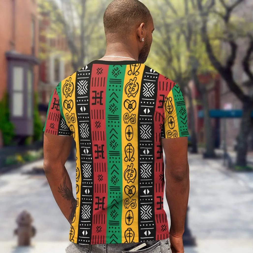 African Symbols In Pan African Colors T-Shirt