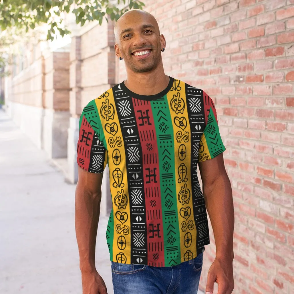 African Symbols In Pan African Colors T-Shirt