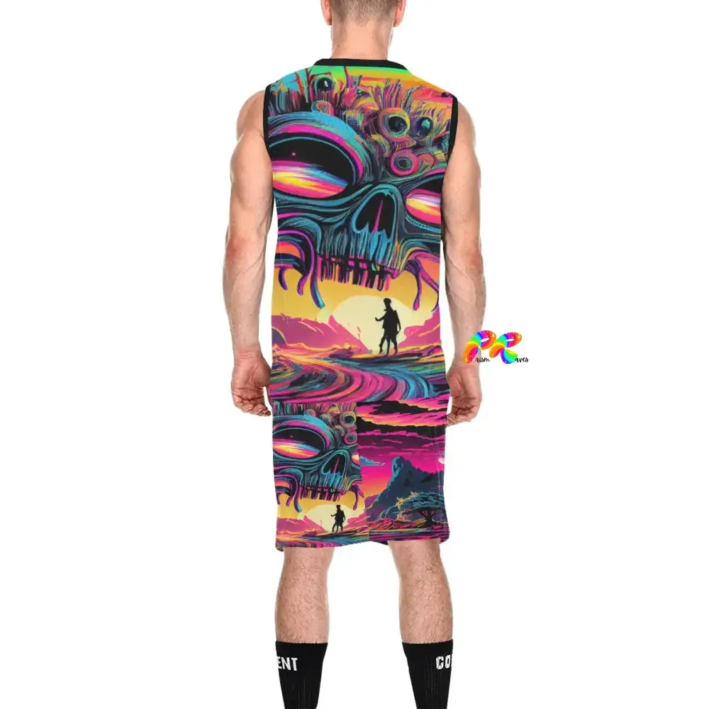 Alien Invasion Men's Rave Shorts Set