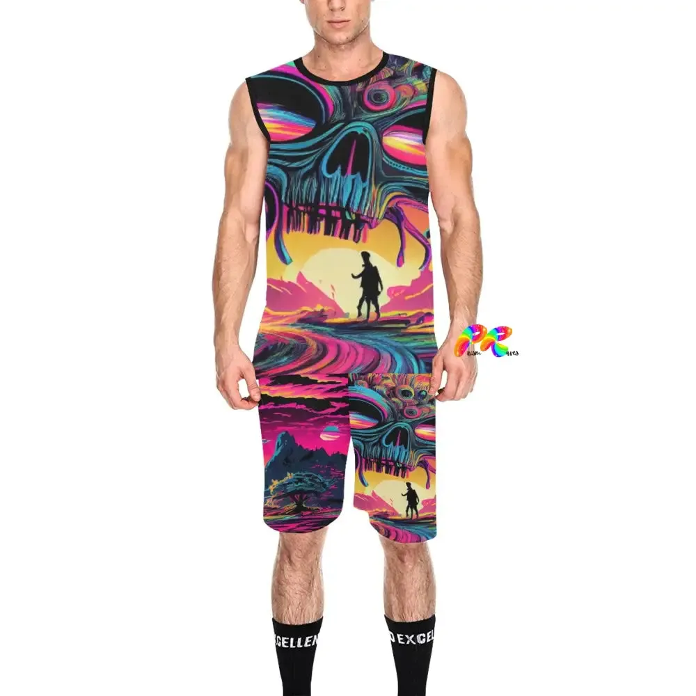 Alien Invasion Men's Rave Shorts Set