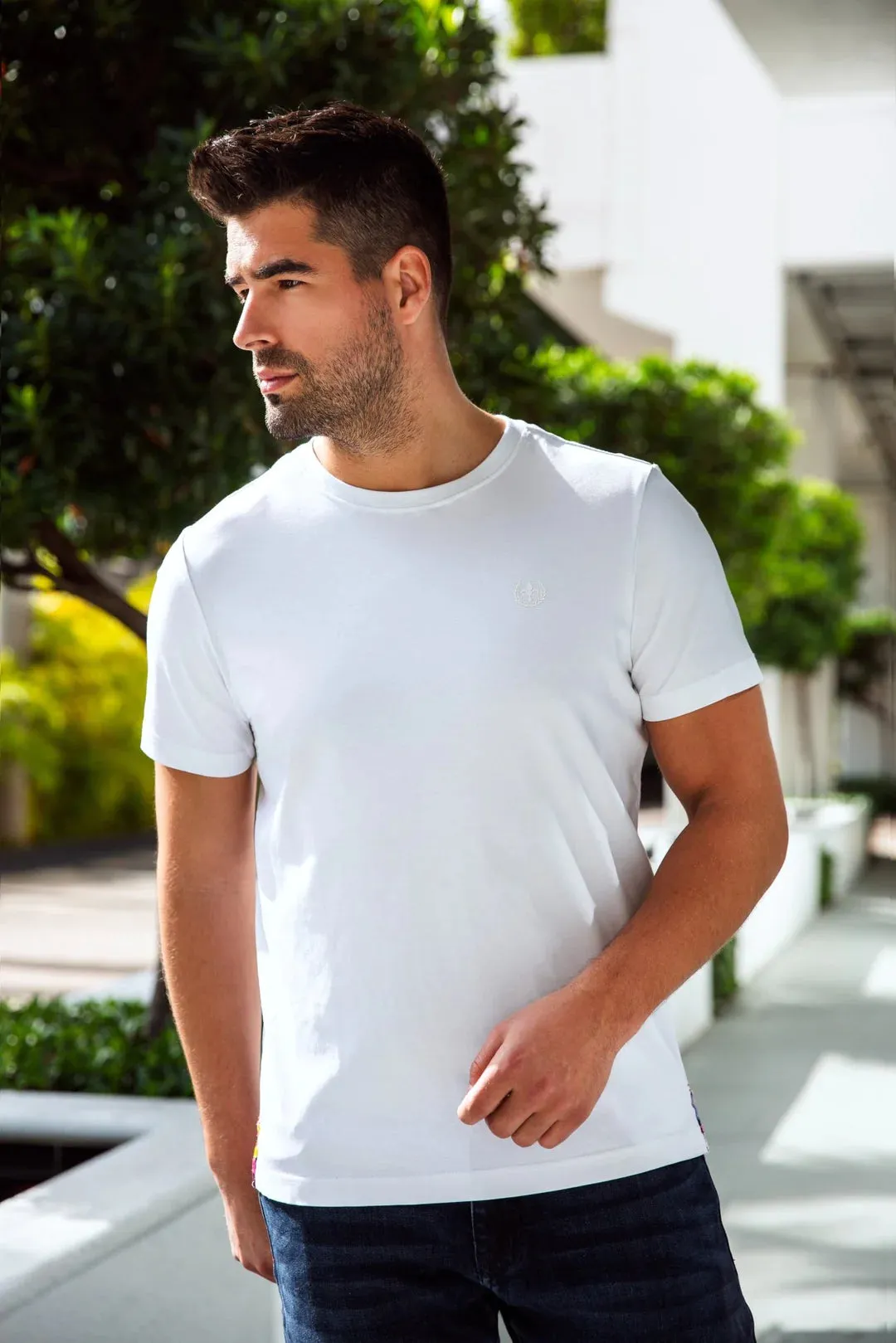 Au Noir Stretch Short-Sleeve Shirt | T-shirt Crew Neck - Michael White