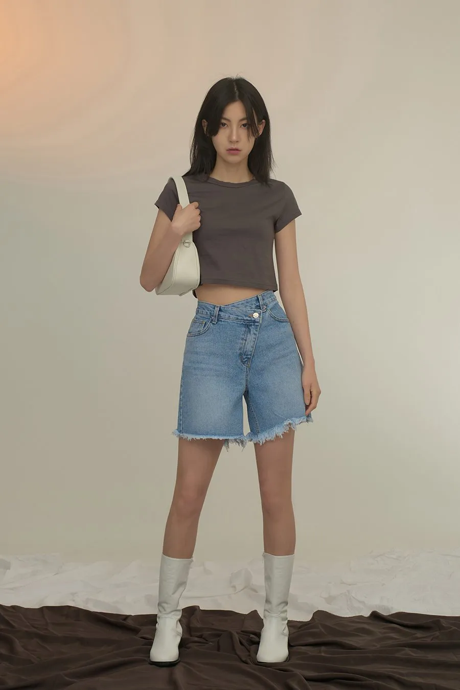 Basic Cotton Cropped T-shirt CA04