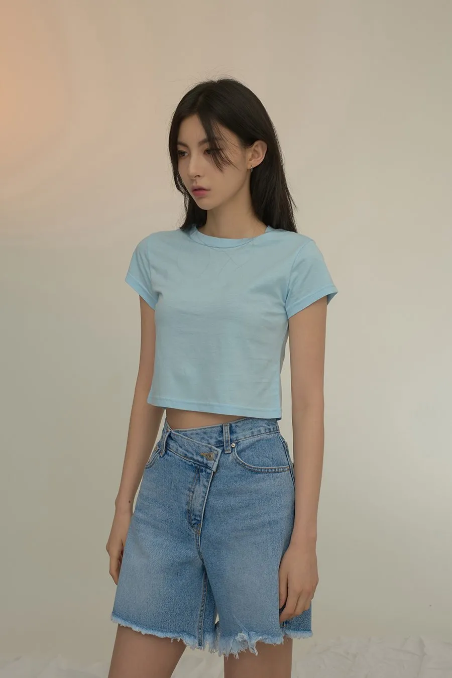 Basic Cotton Cropped T-shirt CA04