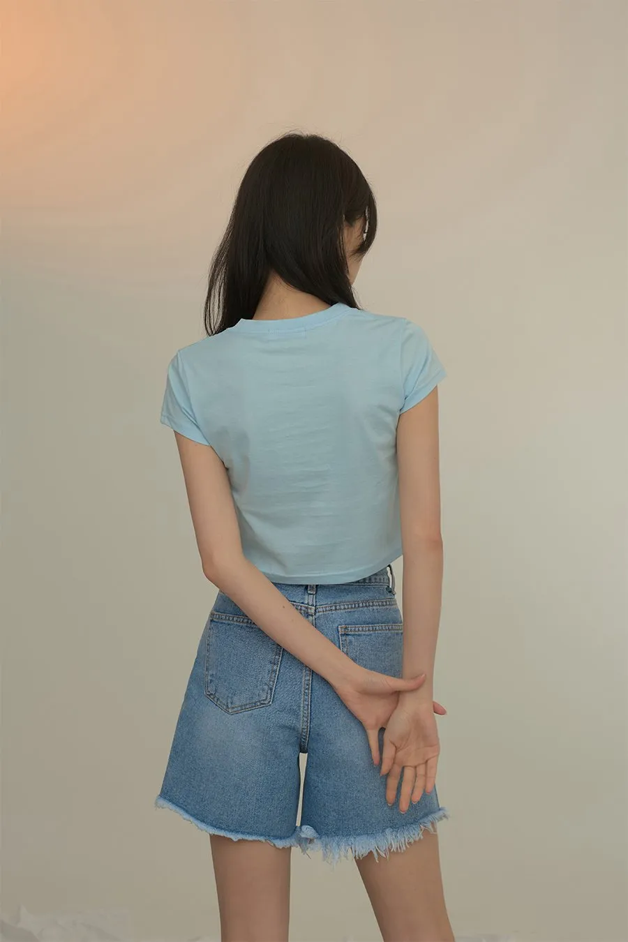 Basic Cotton Cropped T-shirt CA04