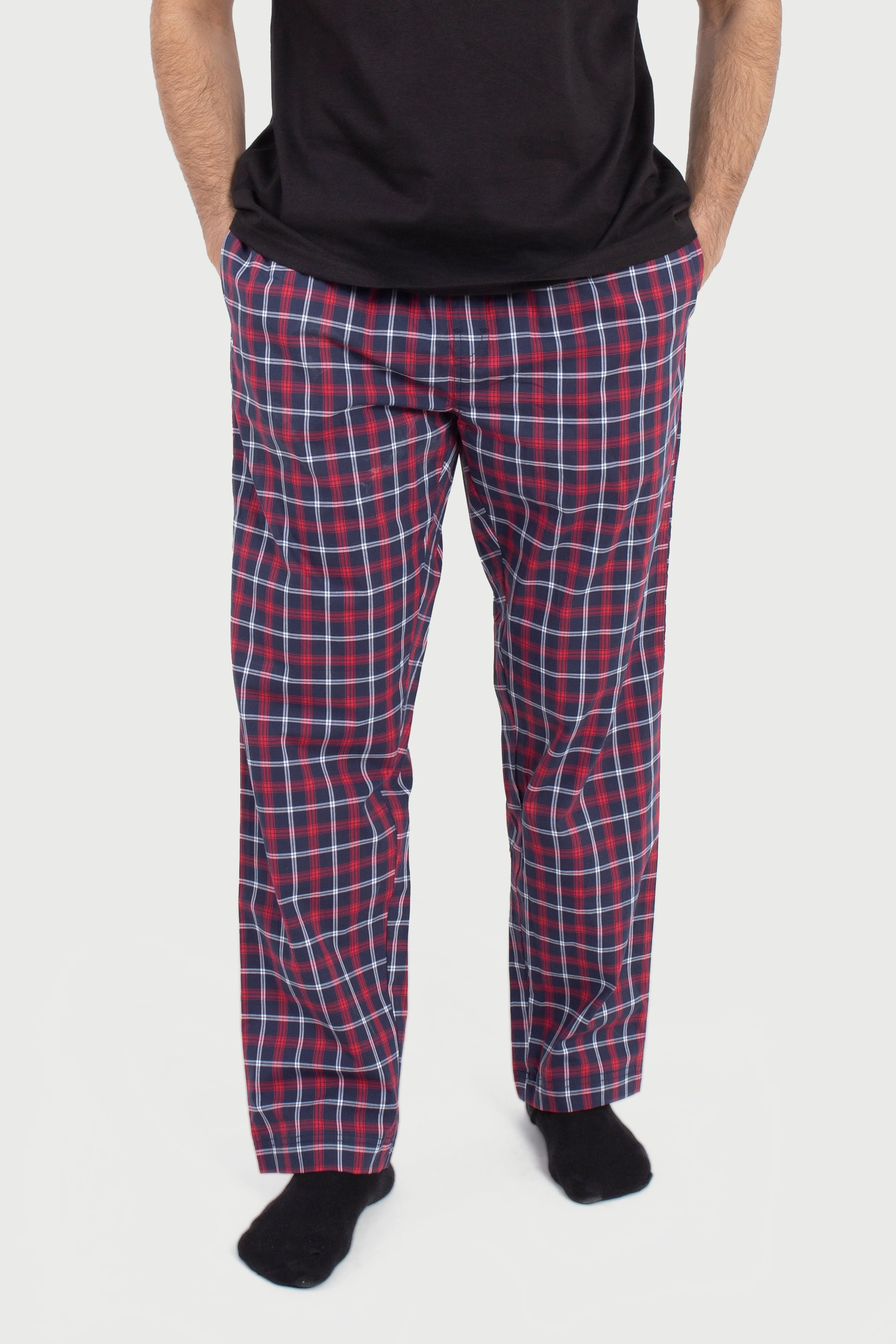 Black tee & Tartan Check PJ