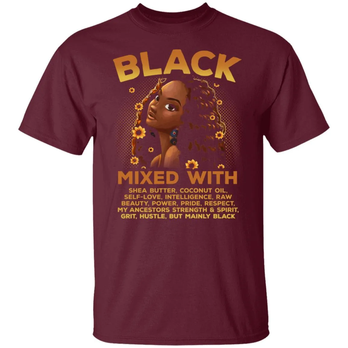 Black Woman Mixed With Black T-Shirt