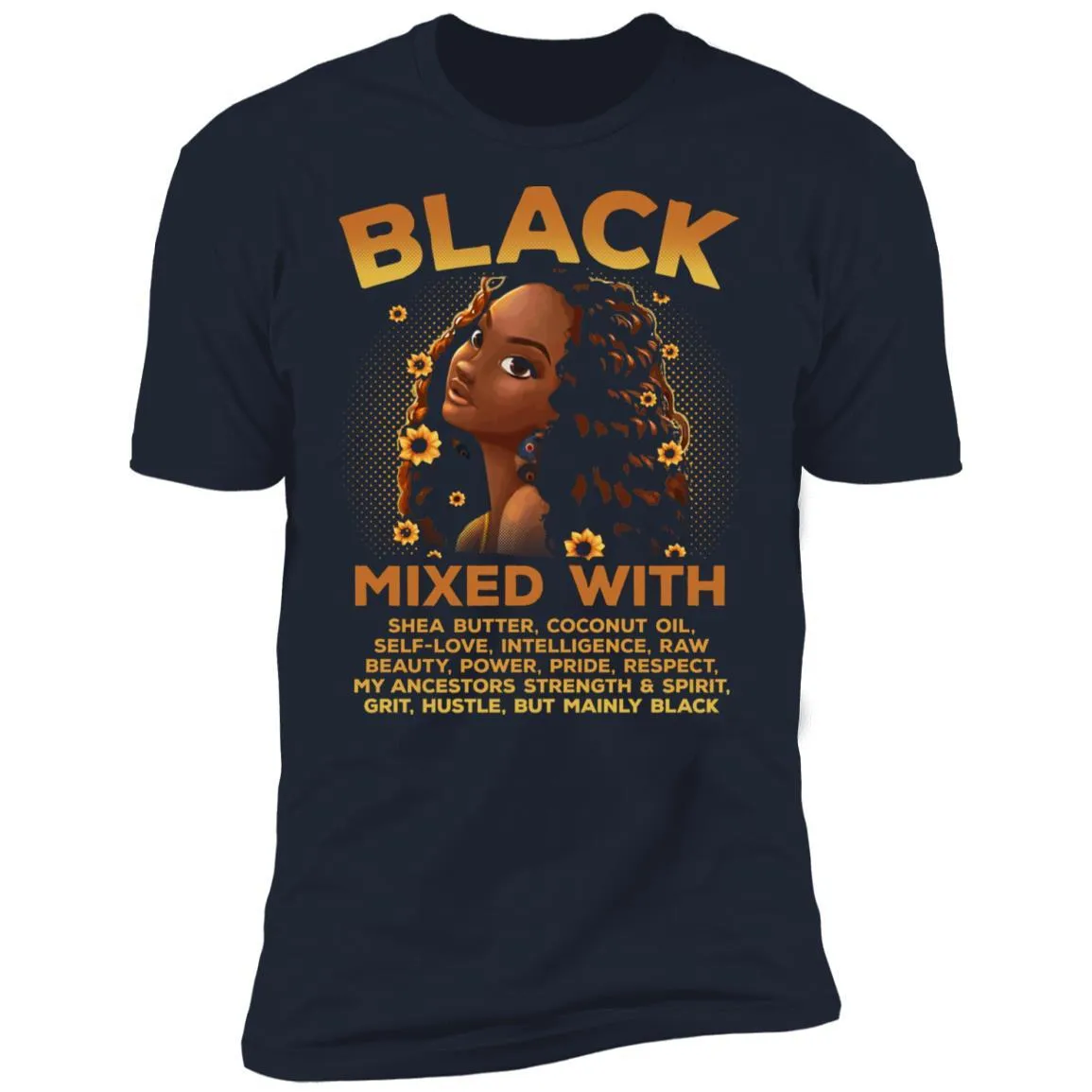 Black Woman Mixed With Black T-Shirt