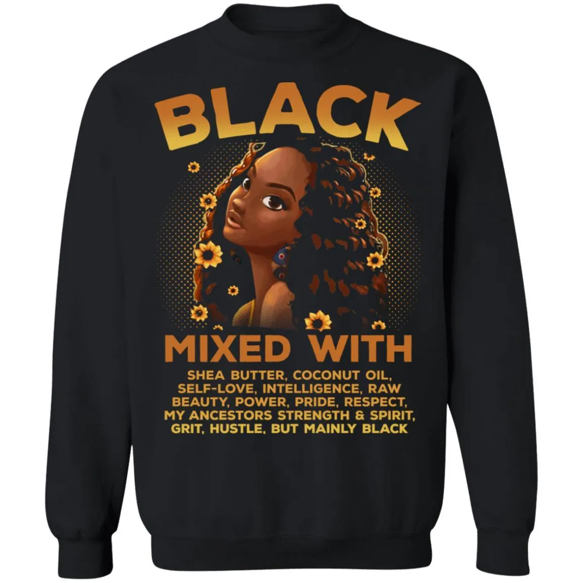 Black Woman Mixed With Black T-Shirt