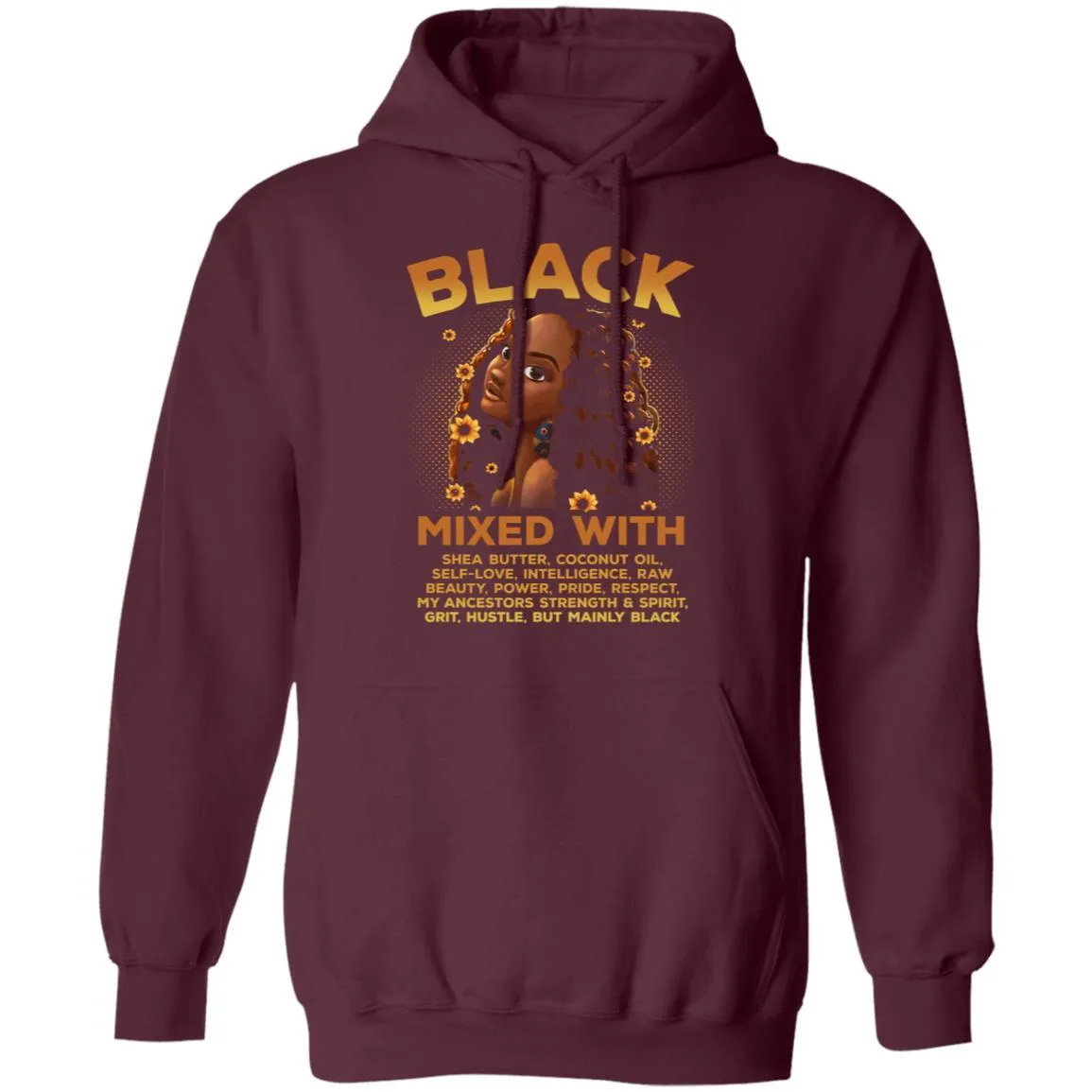 Black Woman Mixed With Black T-Shirt