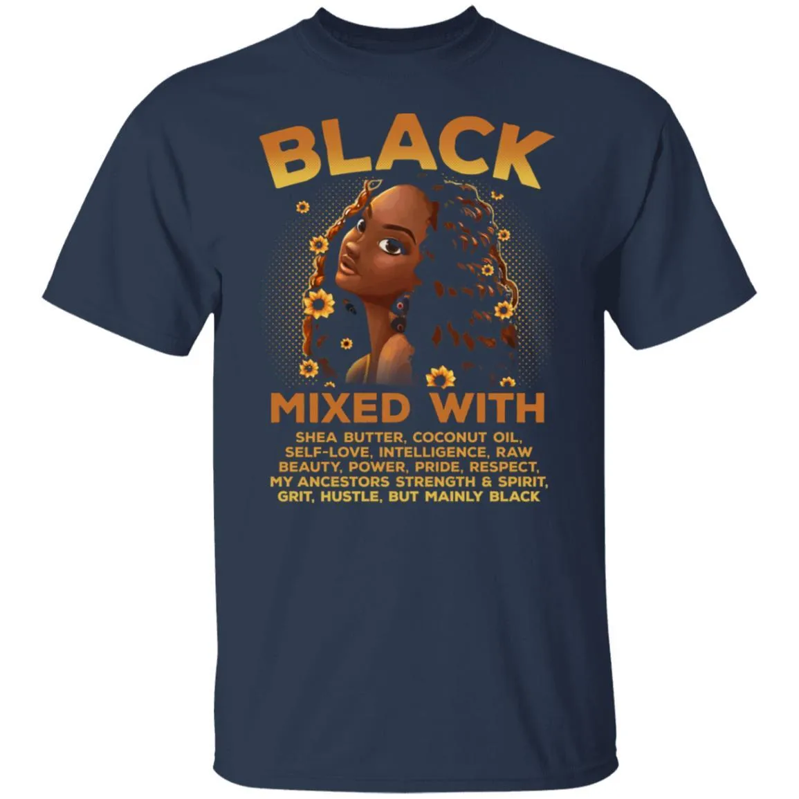 Black Woman Mixed With Black T-Shirt