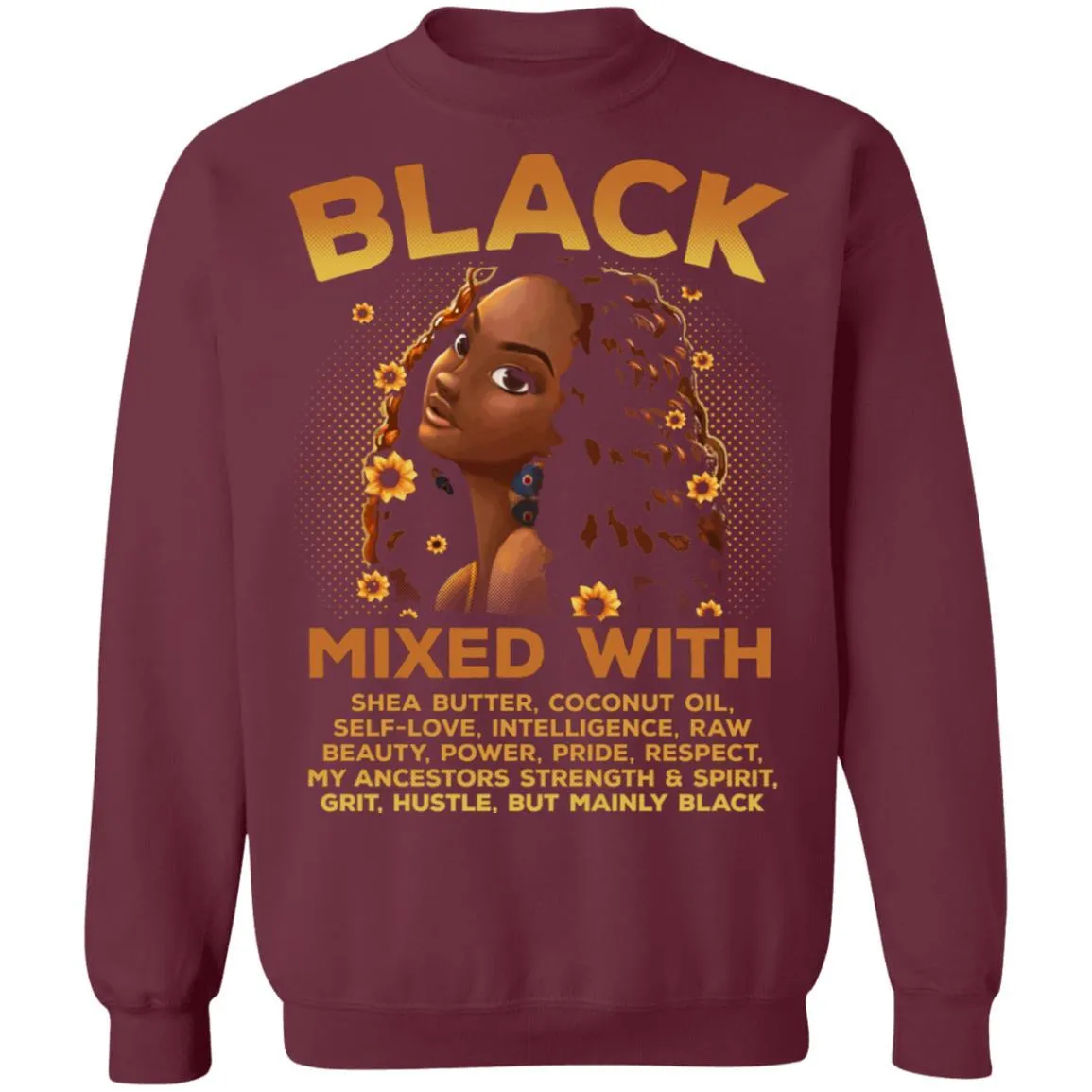 Black Woman Mixed With Black T-Shirt