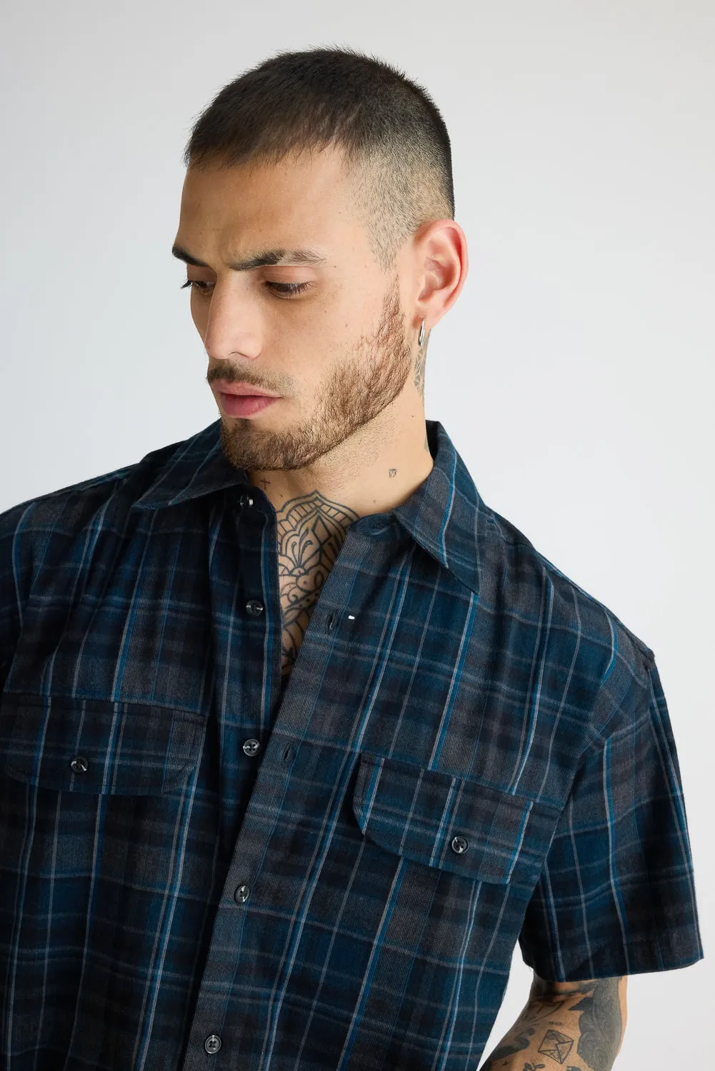 Blue Checkered Men's Shirt