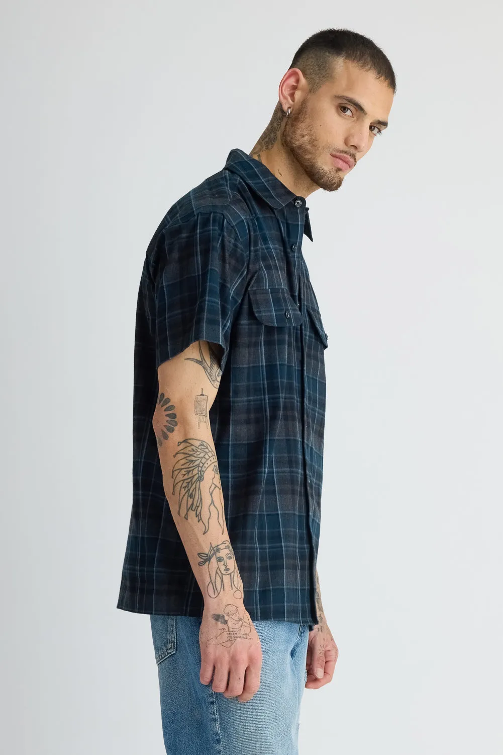 Blue Checkered Men's Shirt