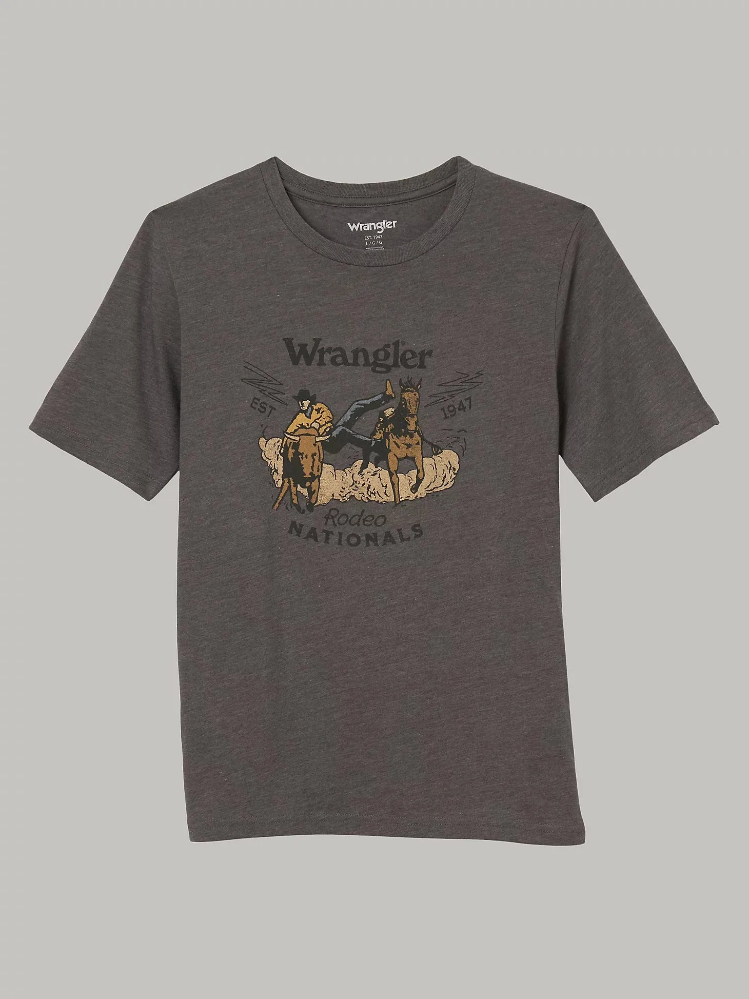 Boy's Wrangler Rodeo Nationals Graphic T-shirt - Pewter