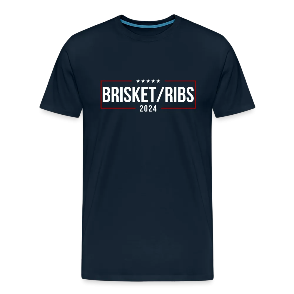 Brisket/Ribs 2024: A Culinary Campaign for the Ultimate Barbecue Unity Premium T-Shirt