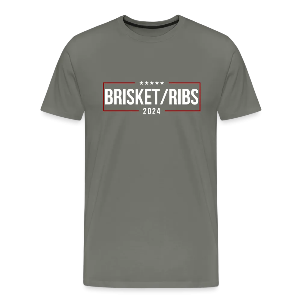 Brisket/Ribs 2024: A Culinary Campaign for the Ultimate Barbecue Unity Premium T-Shirt