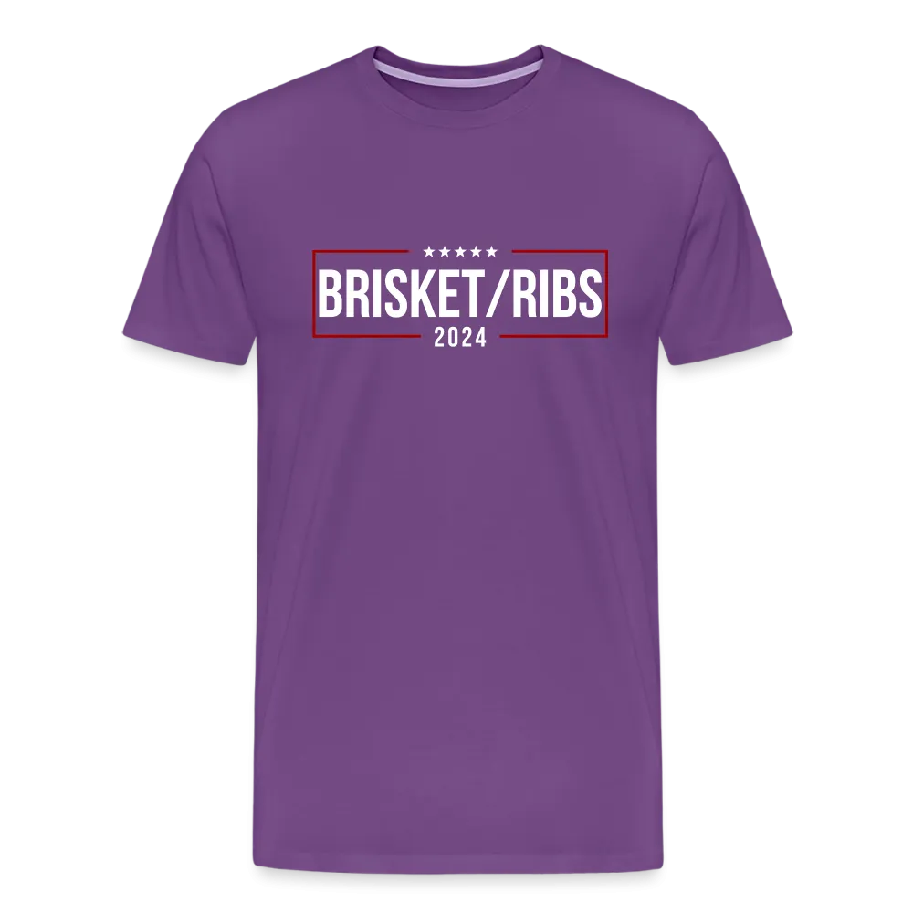 Brisket/Ribs 2024: A Culinary Campaign for the Ultimate Barbecue Unity Premium T-Shirt