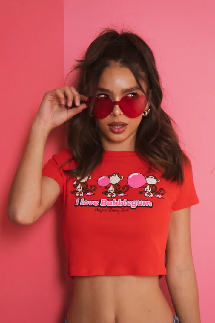 Bubblegum - Bobby Jack Crop Top - Red