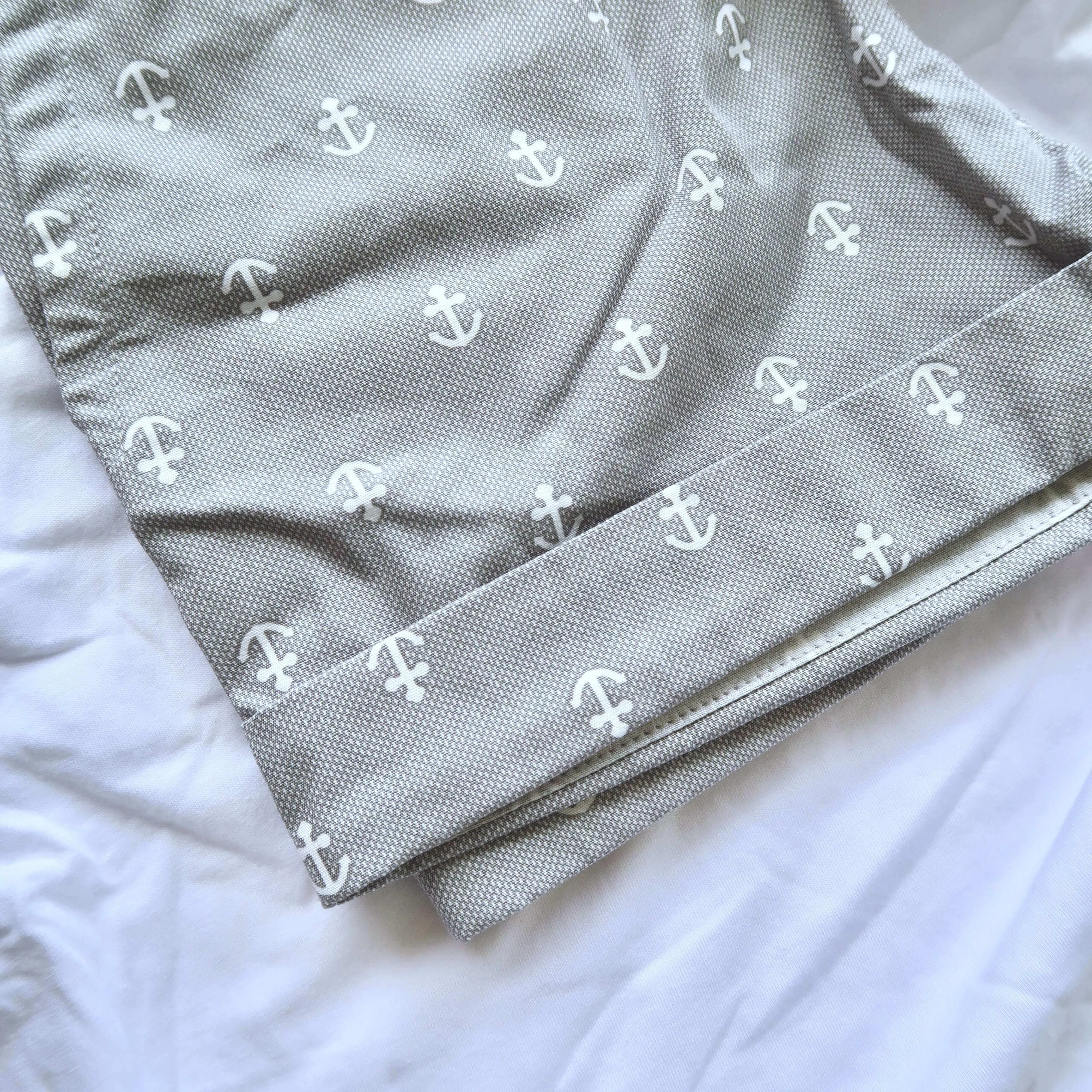 Caper Top & Shorts in Anchor Gray and White Stretch