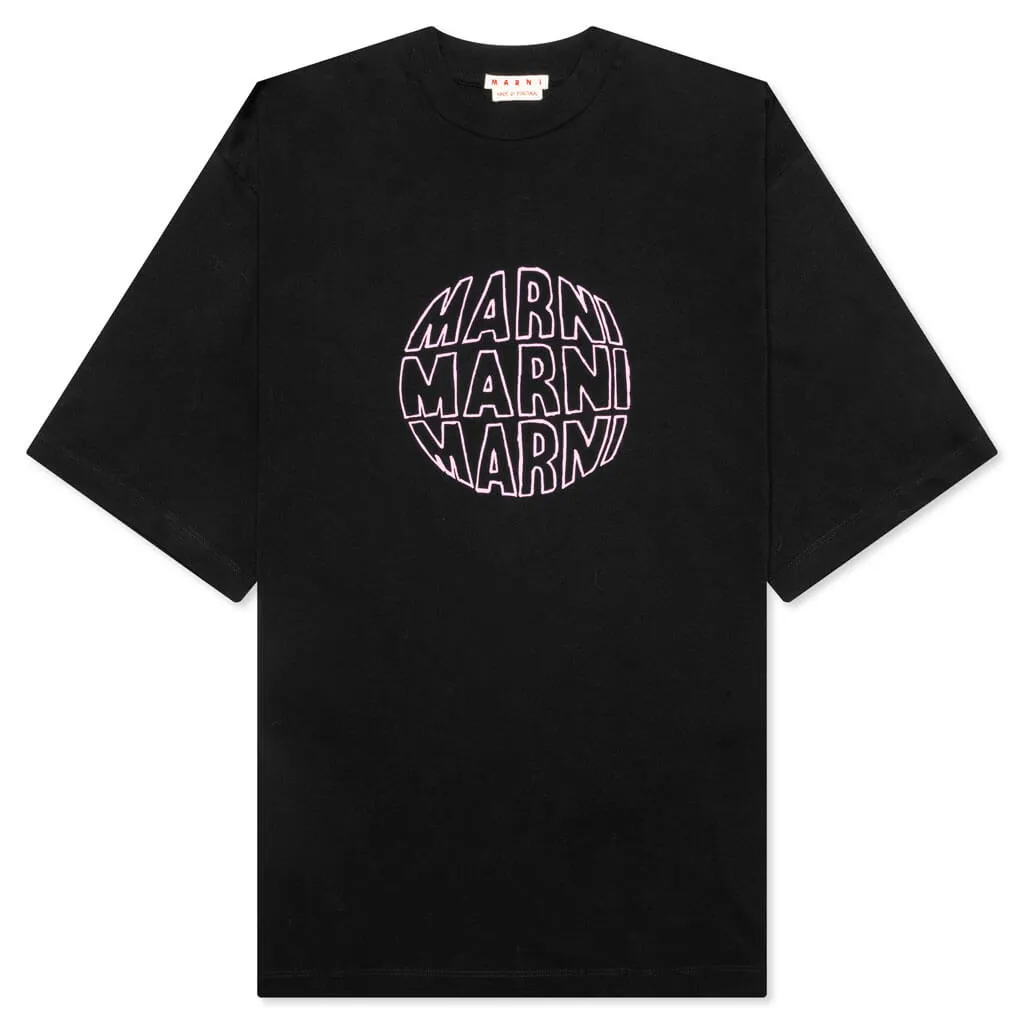 Circular Logo T-Shirt - Black