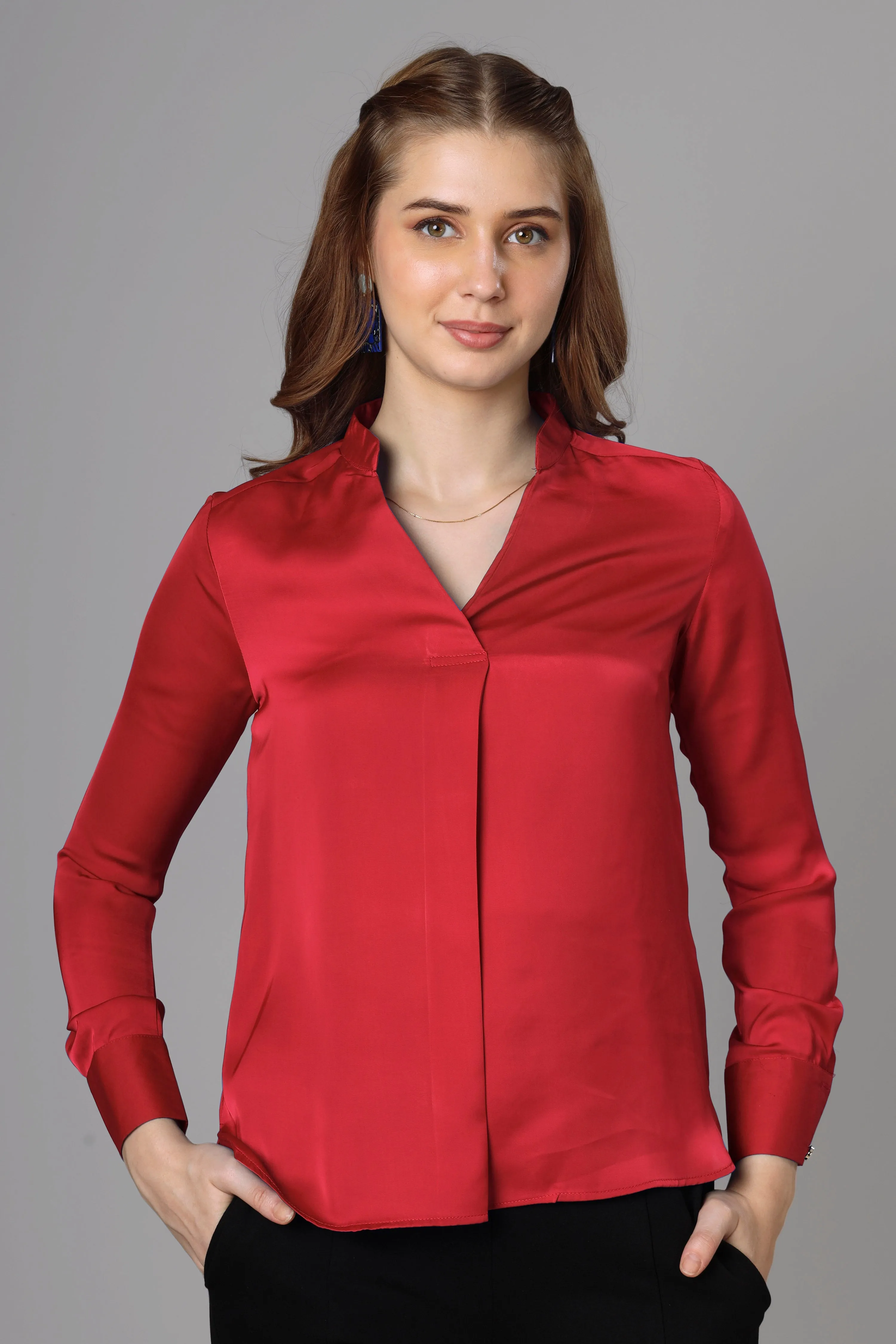 Classic Red Pink Top For Women