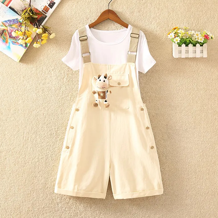 Cow Straps Shorts   T-shirt Outfits AD210210