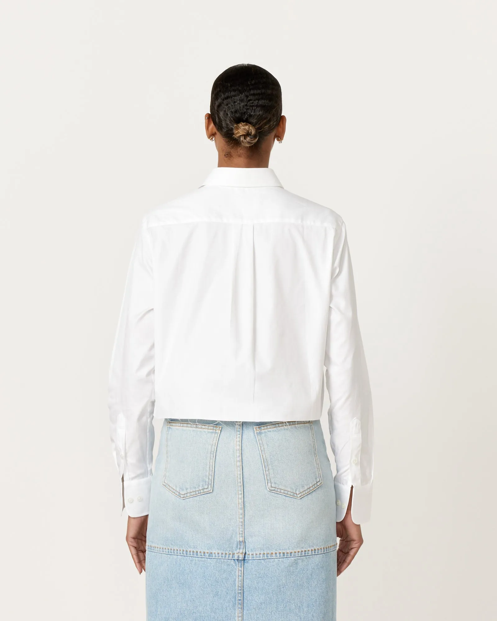 Cropped Shirt in White