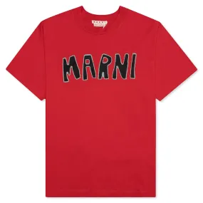 Cutout Logo T-Shirt - Red