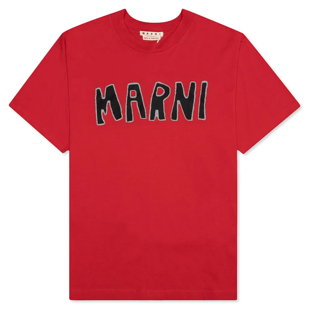 Cutout Logo T-Shirt - Red