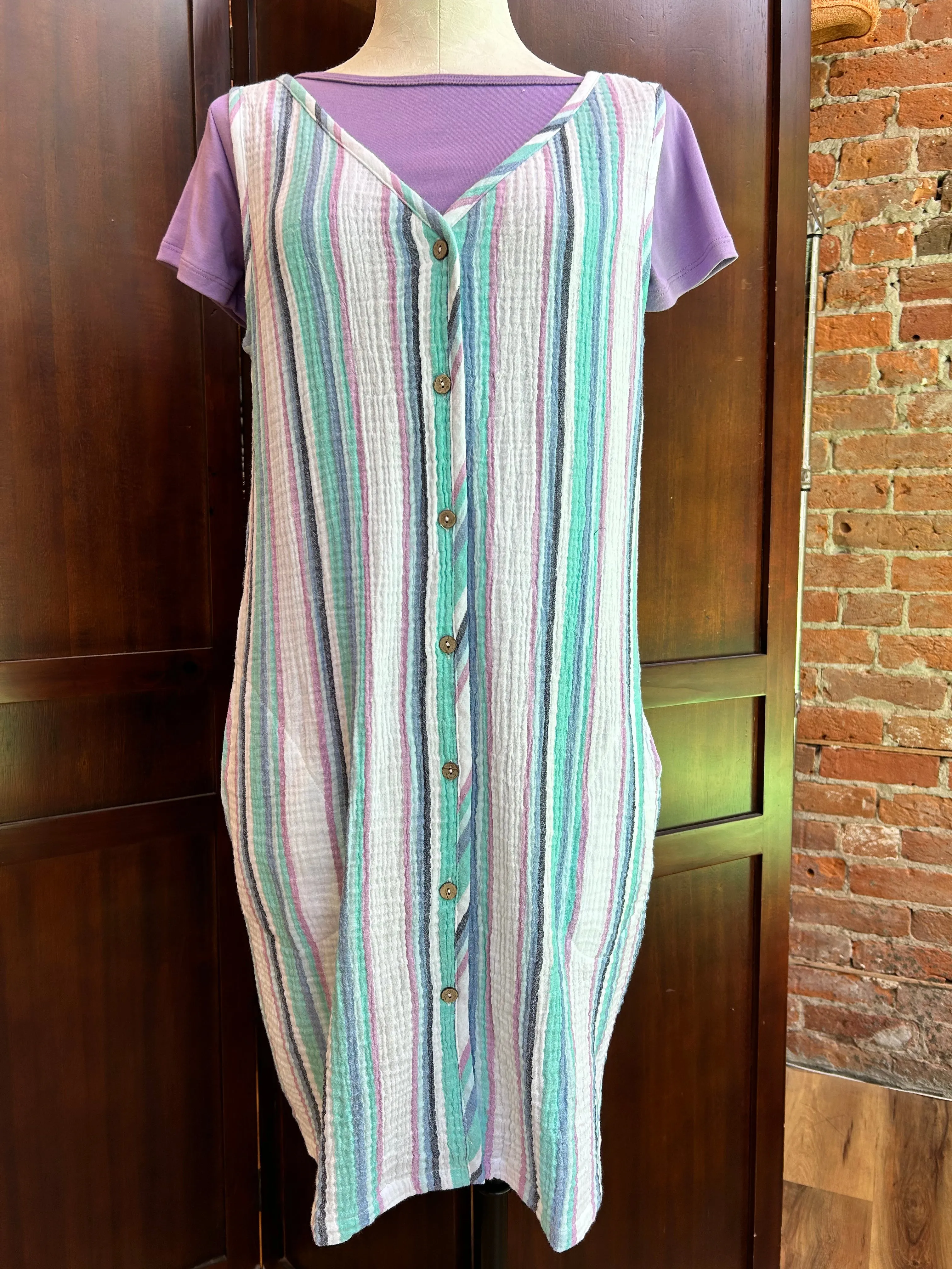 Escape by Habitat dress, awning stripe