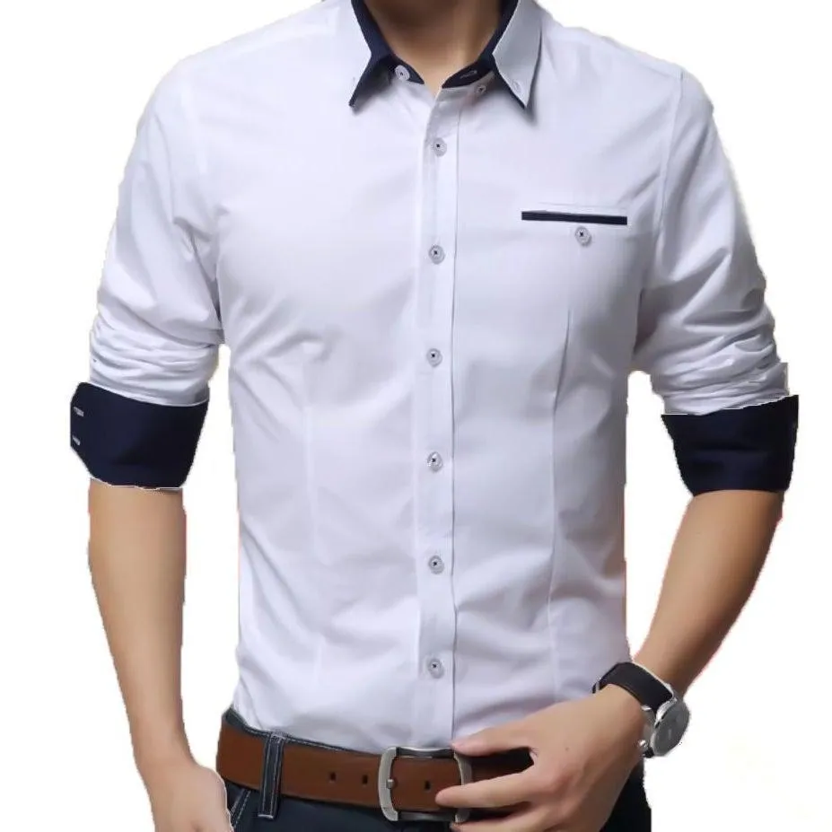 Exclusive Designer White Cotton Solid Button-Up Shirt for Men