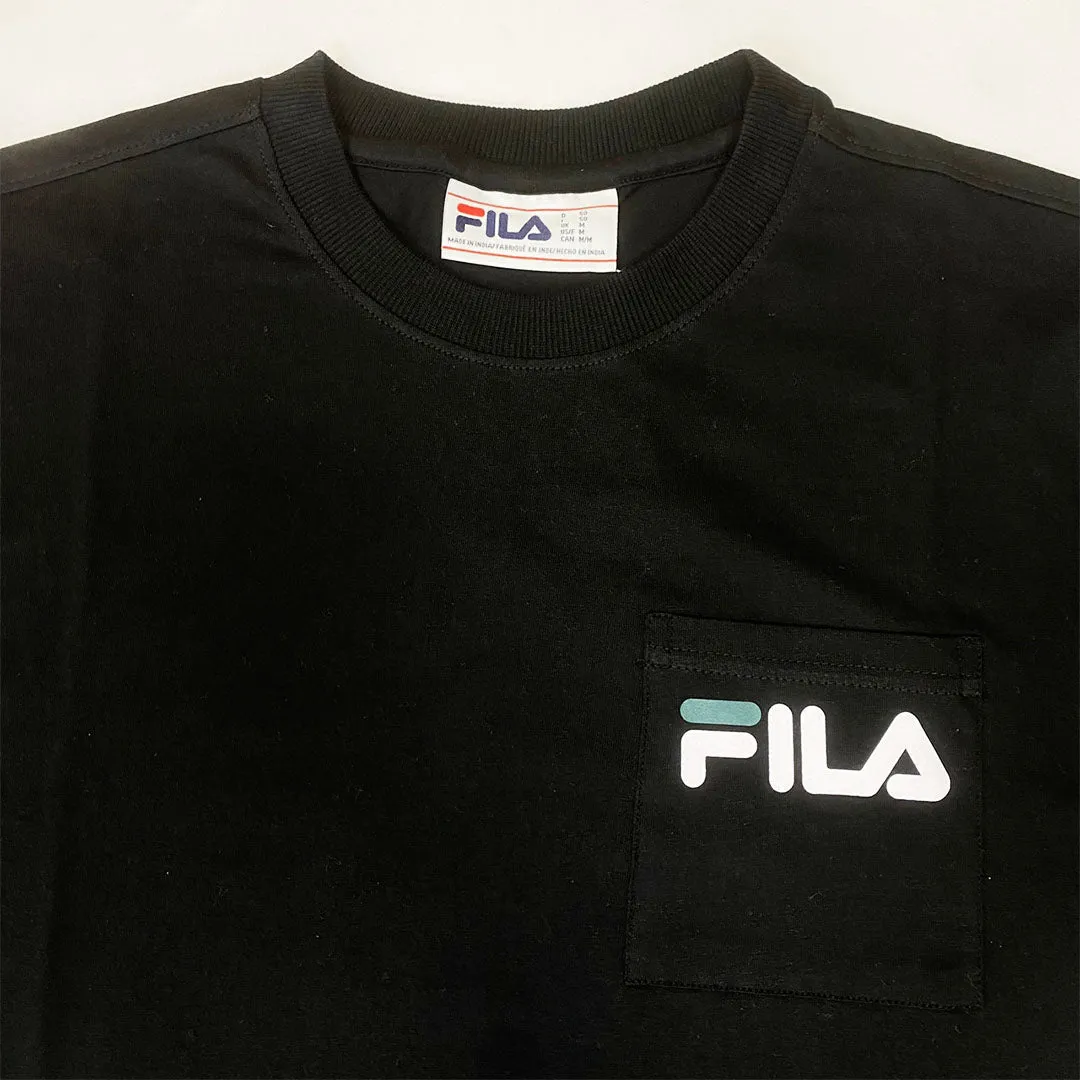 FILA Curtis Short Sleeve Chest Pocket T-Shirt - Black