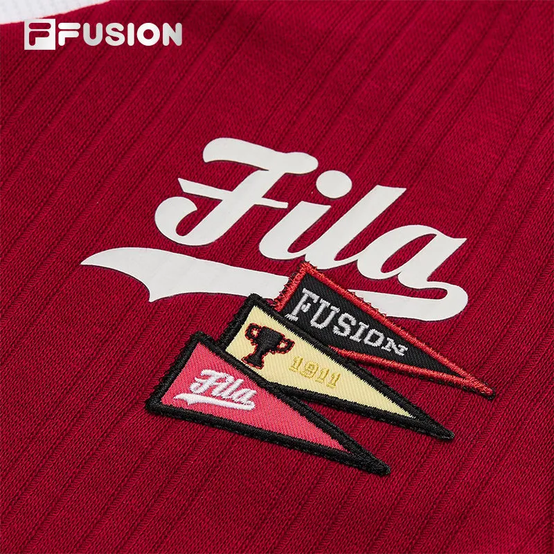 FILA FUSION INLINE CULTURE 1 Women Short Sleeve Polo in Red