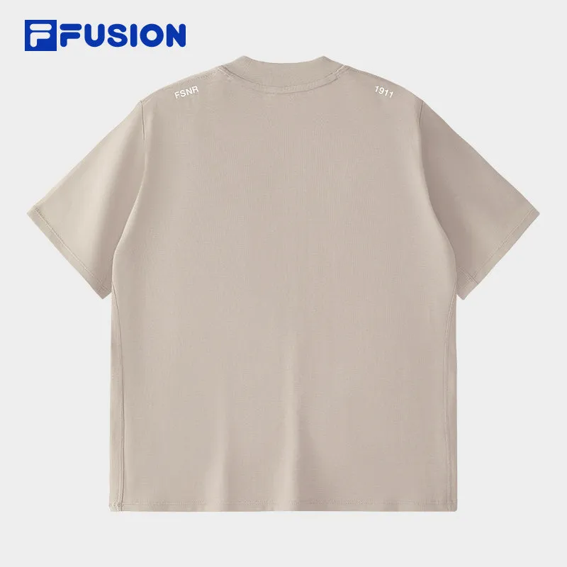 FILA FUSION INLINE FUSIONEER 1 Women Short Sleeve T-shirt (White / Pink / Matcha Khaki)