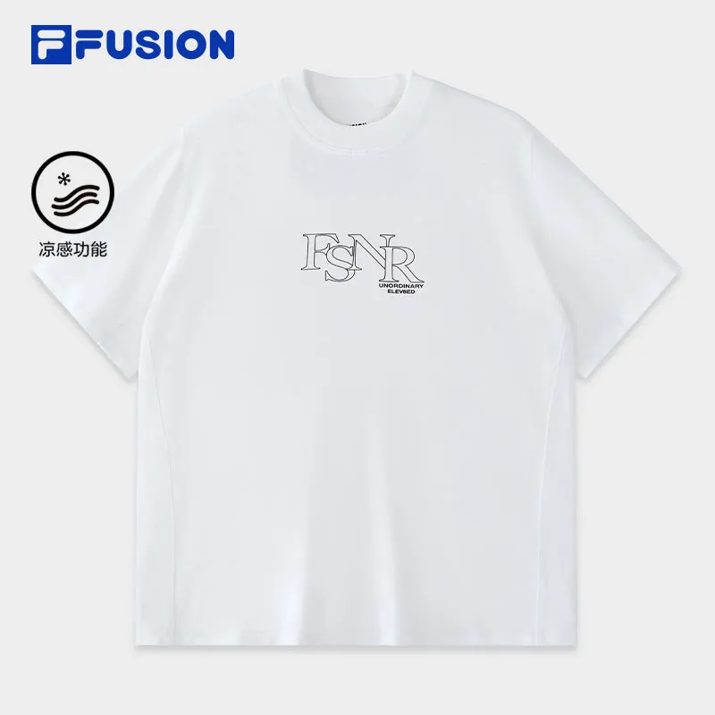 FILA FUSION INLINE FUSIONEER 1 Women Short Sleeve T-shirt (White / Pink / Matcha Khaki)