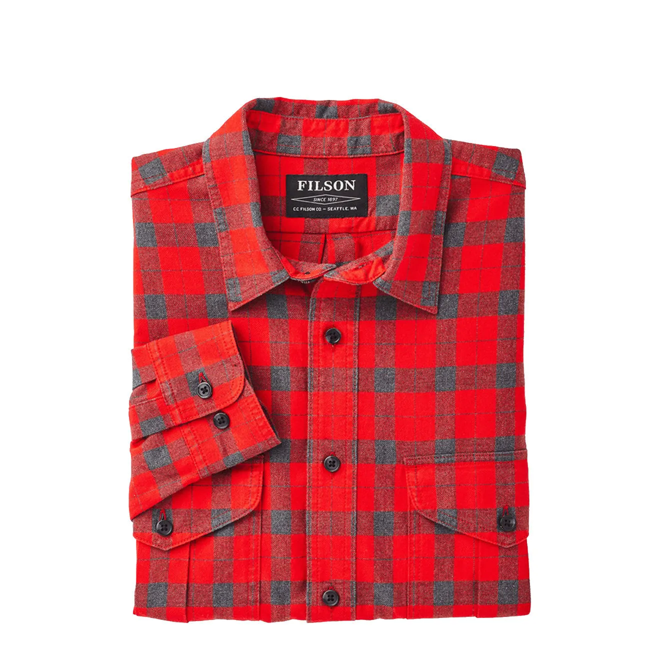 Filson Lightweight Alaskan Guide Shirt Red Char Plaid