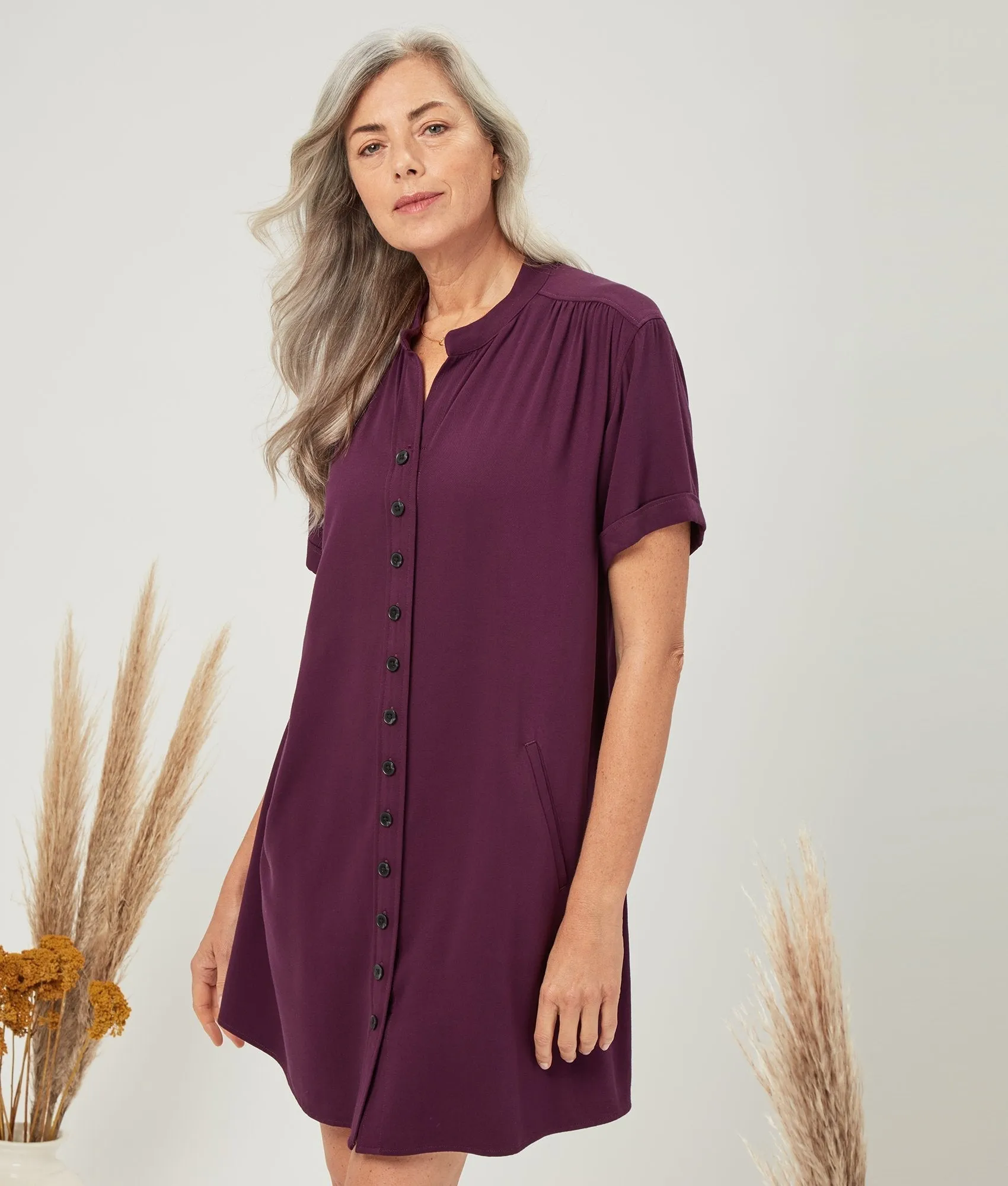 Frieda Essential Magnetic Button Front Day Dress | MagnaReady