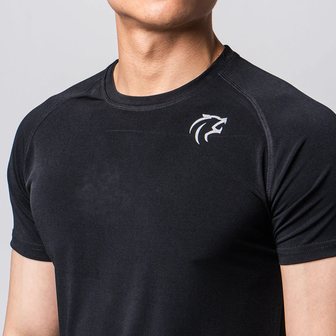 Gymlab Regular Fit Gym T-Shirt Tee with Gymlab Technology Korea - Silver logo