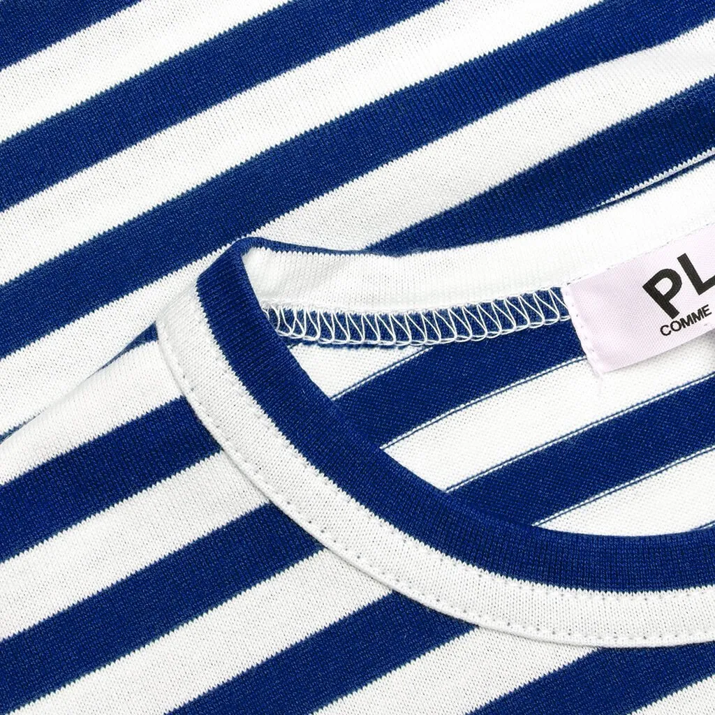 Kid's Striped L/S T-Shirt - Blue/White