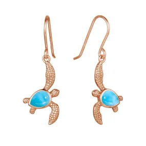 Larimar Waikiki Honu Earrings