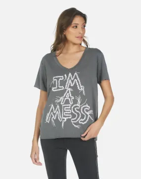 Lauren Moshi Elara I'm A Mess T-Shirt as seen on Cara Delevingne