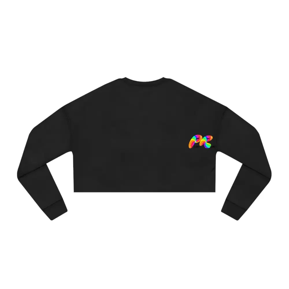 Let's Glow Crazy Cropped Rave Sweatshirt