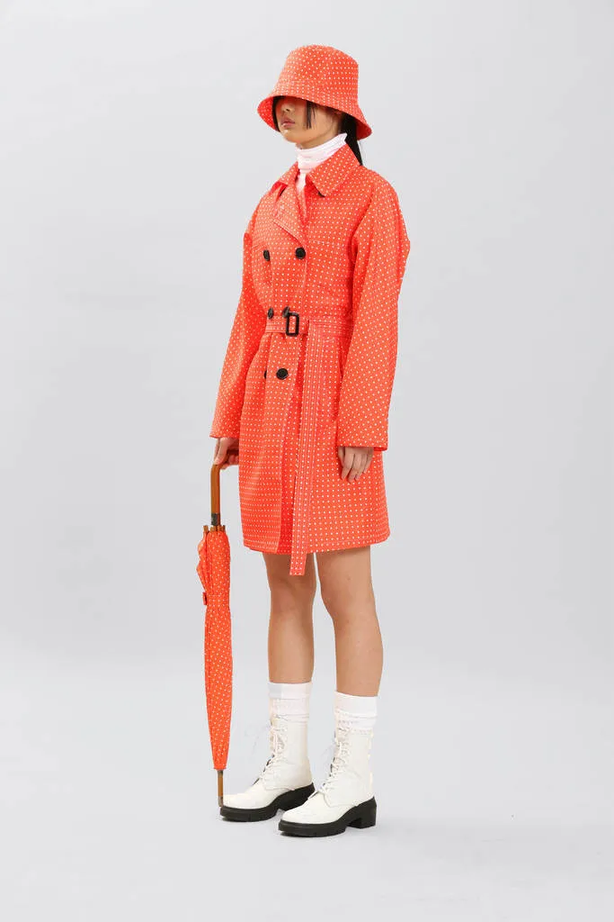 Microdot Raincoat Orange