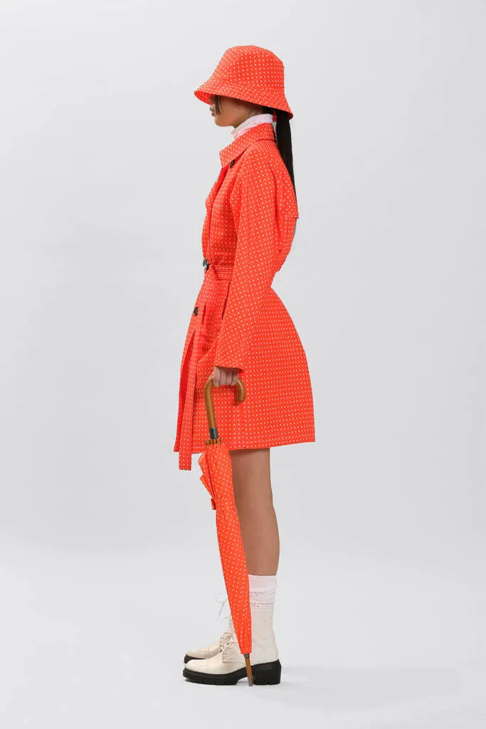 Microdot Raincoat Orange