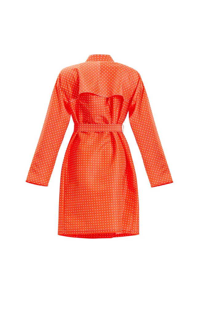 Microdot Raincoat Orange